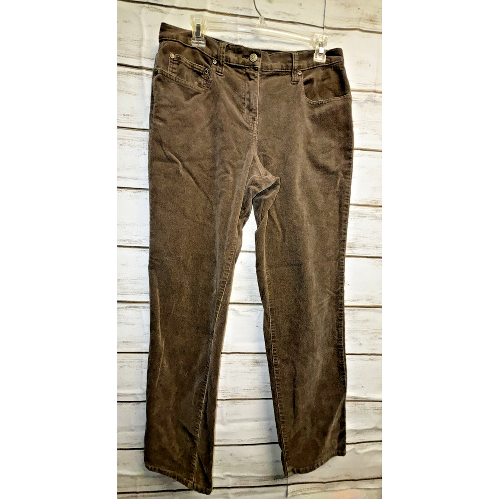 Sz 10 L.A. Blues Brown Corduroy Jeans Womens Soft 32" Waist Nice Condition